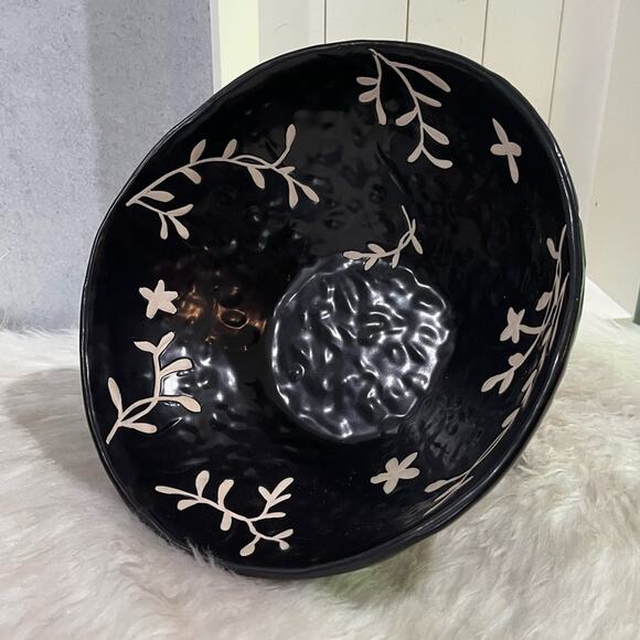 NEW Valeriano Paz Vintage Peruvian Handmade Floral Folk Art Pottery Flower Bowl - Picture 2 of 14